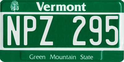 VT license plate NPZ295