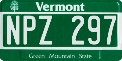 VT license plate NPZ297