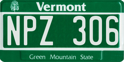 VT license plate NPZ306