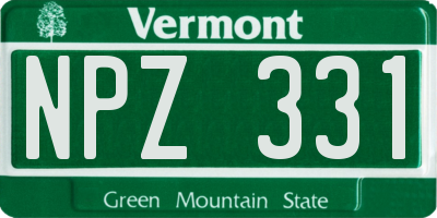 VT license plate NPZ331