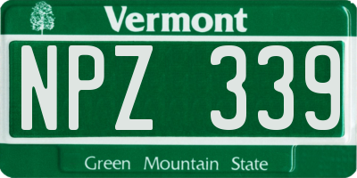 VT license plate NPZ339