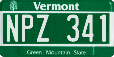 VT license plate NPZ341
