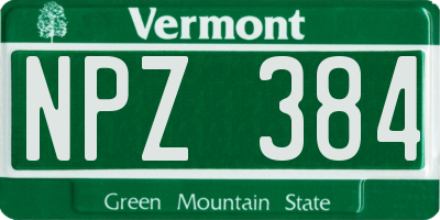 VT license plate NPZ384