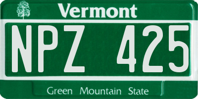 VT license plate NPZ425