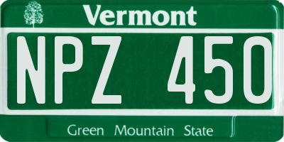 VT license plate NPZ450