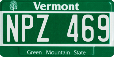 VT license plate NPZ469