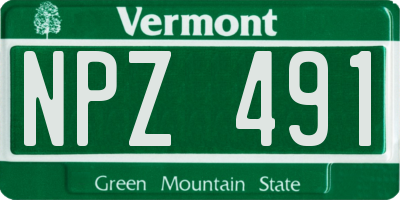 VT license plate NPZ491