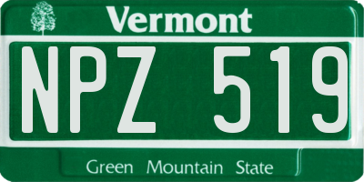 VT license plate NPZ519