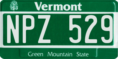 VT license plate NPZ529
