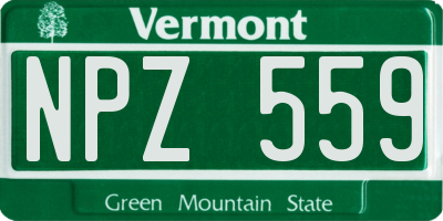 VT license plate NPZ559