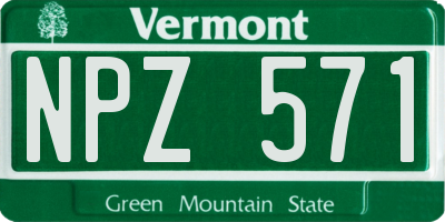 VT license plate NPZ571