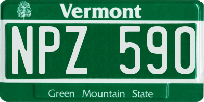VT license plate NPZ590