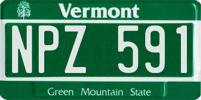 VT license plate NPZ591