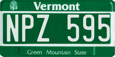 VT license plate NPZ595