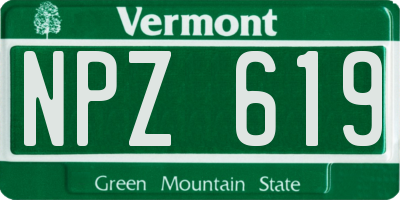 VT license plate NPZ619