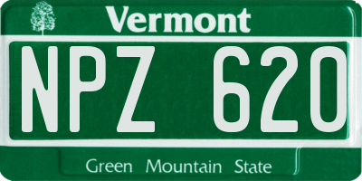 VT license plate NPZ620