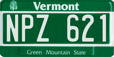 VT license plate NPZ621