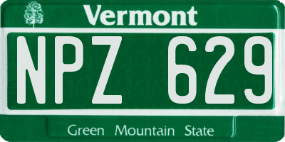 VT license plate NPZ629