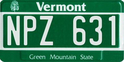 VT license plate NPZ631