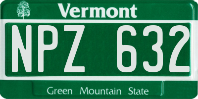 VT license plate NPZ632