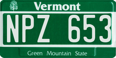 VT license plate NPZ653