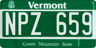 VT license plate NPZ659