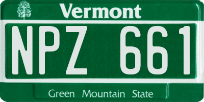 VT license plate NPZ661