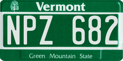 VT license plate NPZ682