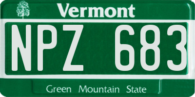 VT license plate NPZ683