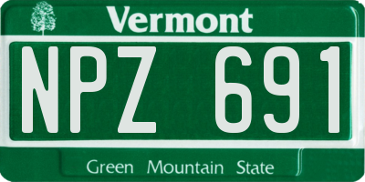 VT license plate NPZ691