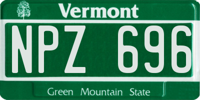 VT license plate NPZ696