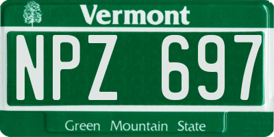 VT license plate NPZ697