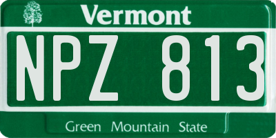 VT license plate NPZ813