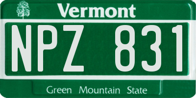 VT license plate NPZ831