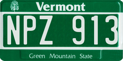 VT license plate NPZ913