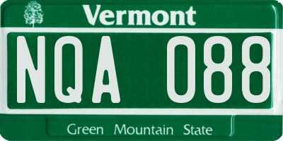 VT license plate NQA088