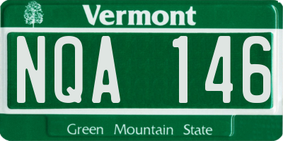 VT license plate NQA146