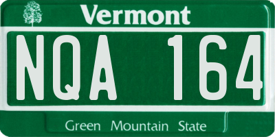 VT license plate NQA164