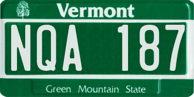 VT license plate NQA187