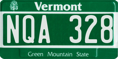 VT license plate NQA328