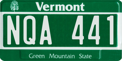 VT license plate NQA441