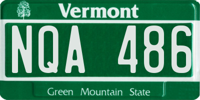VT license plate NQA486