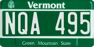 VT license plate NQA495