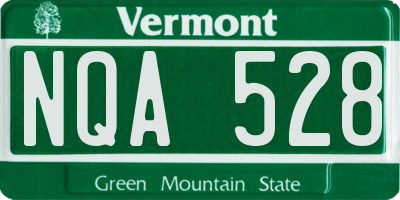 VT license plate NQA528