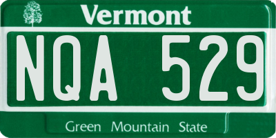 VT license plate NQA529