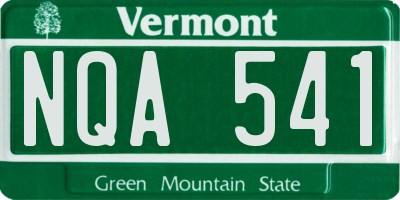 VT license plate NQA541