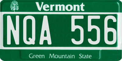 VT license plate NQA556