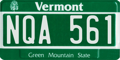 VT license plate NQA561