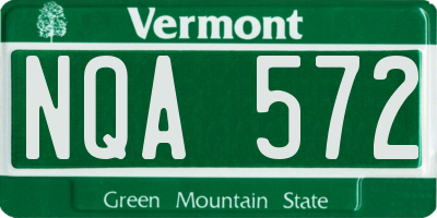 VT license plate NQA572