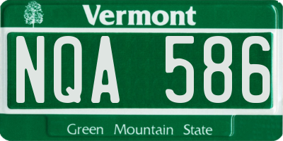 VT license plate NQA586